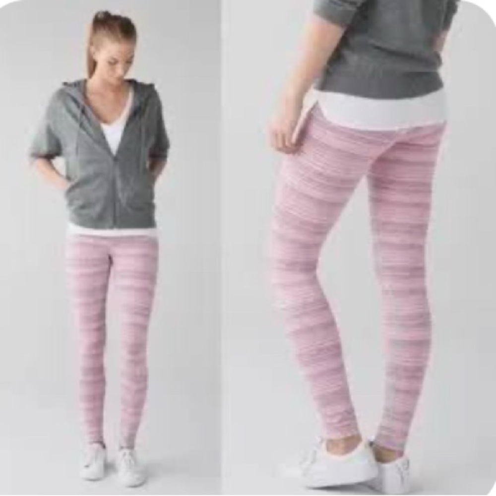 Pink Striped lululemon Leggings!